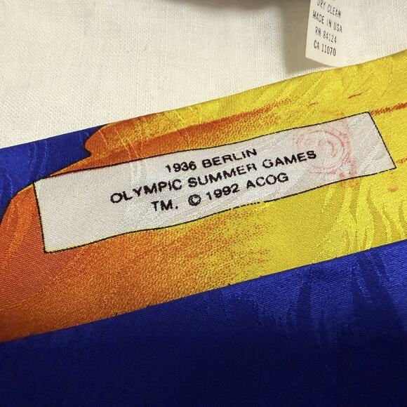 Vintage Olympic Games Silk Tie – 1936 Berlin Poster Art – Made in USA - Picture 9 of 12